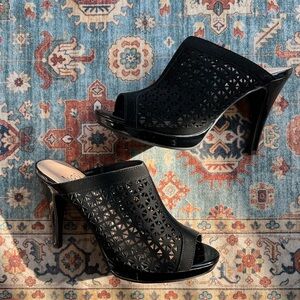 Impo Black Cutout Mules